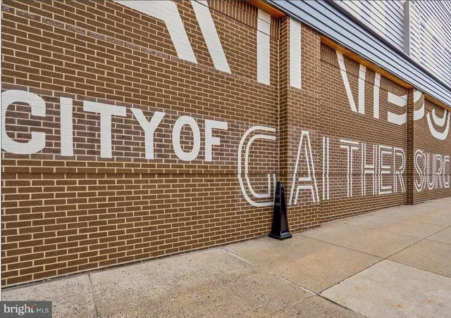 a view of a brick wall of a building