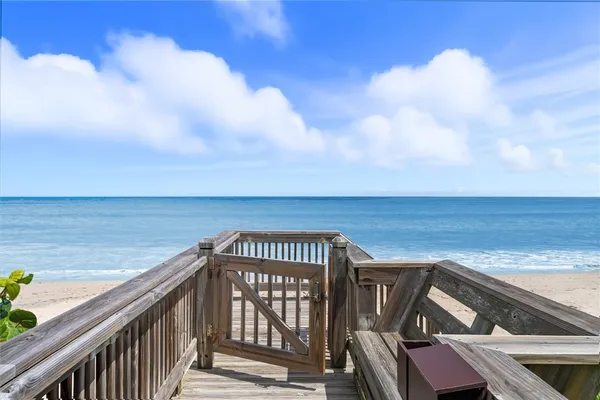 a view of ocean from a balcony