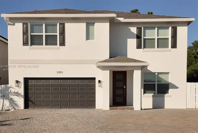 a front view of a house