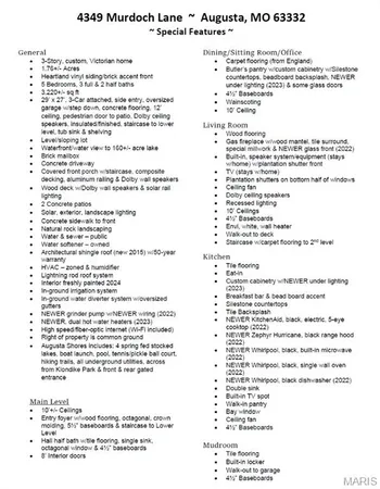 $684,000 | 4349 Murdoch Lane, Augusta, MO 63332