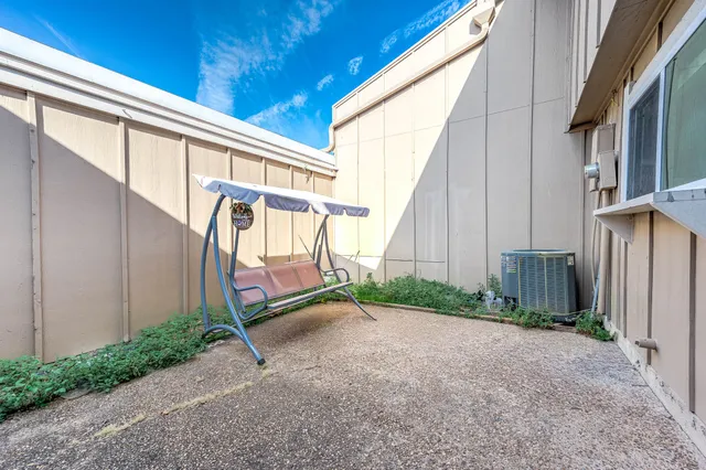 a backyard of a house