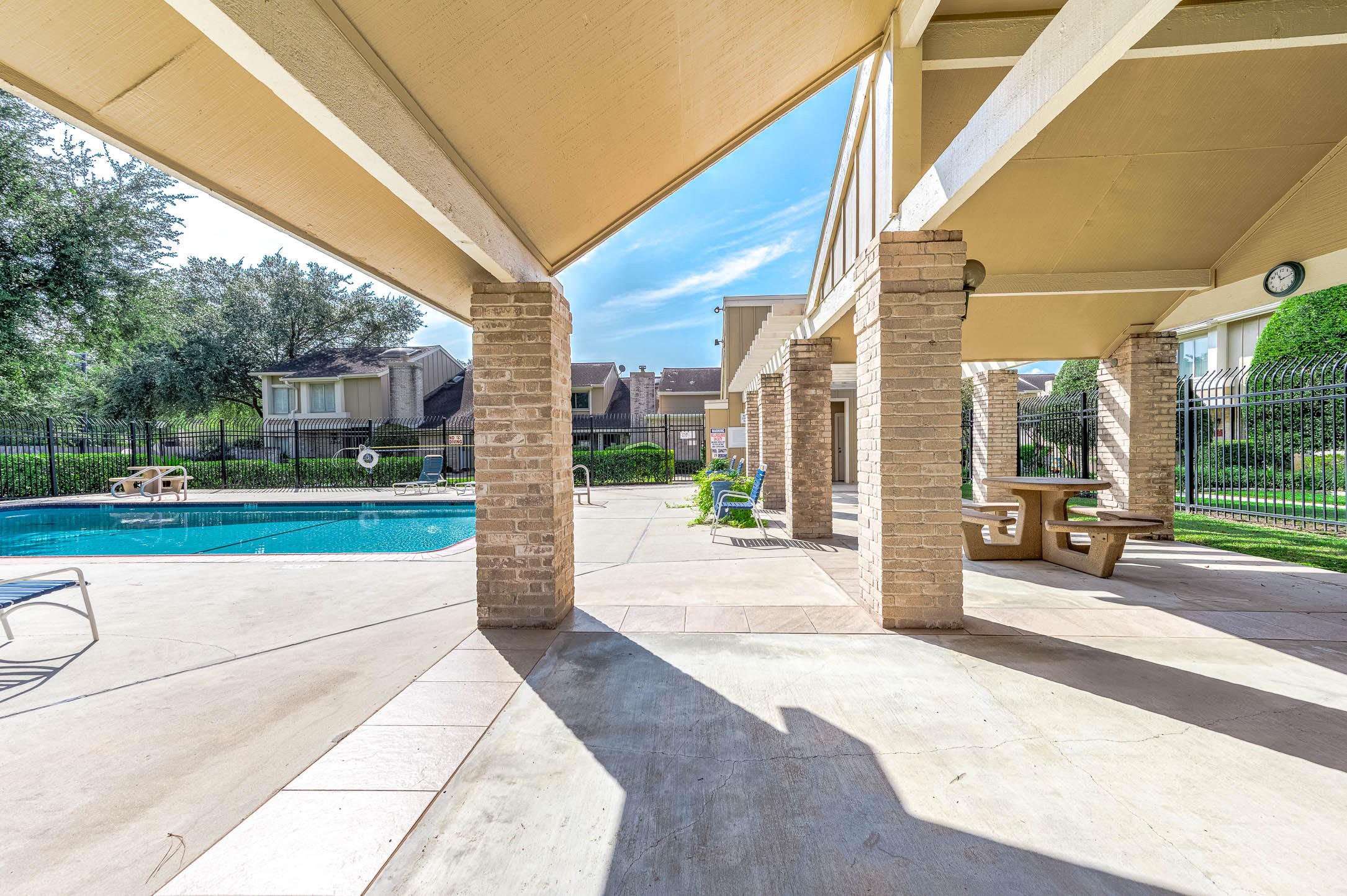 11609 Village Pl Drive Houston, TX 77077 - Photo 34 of 34 a view of a terrace with yard