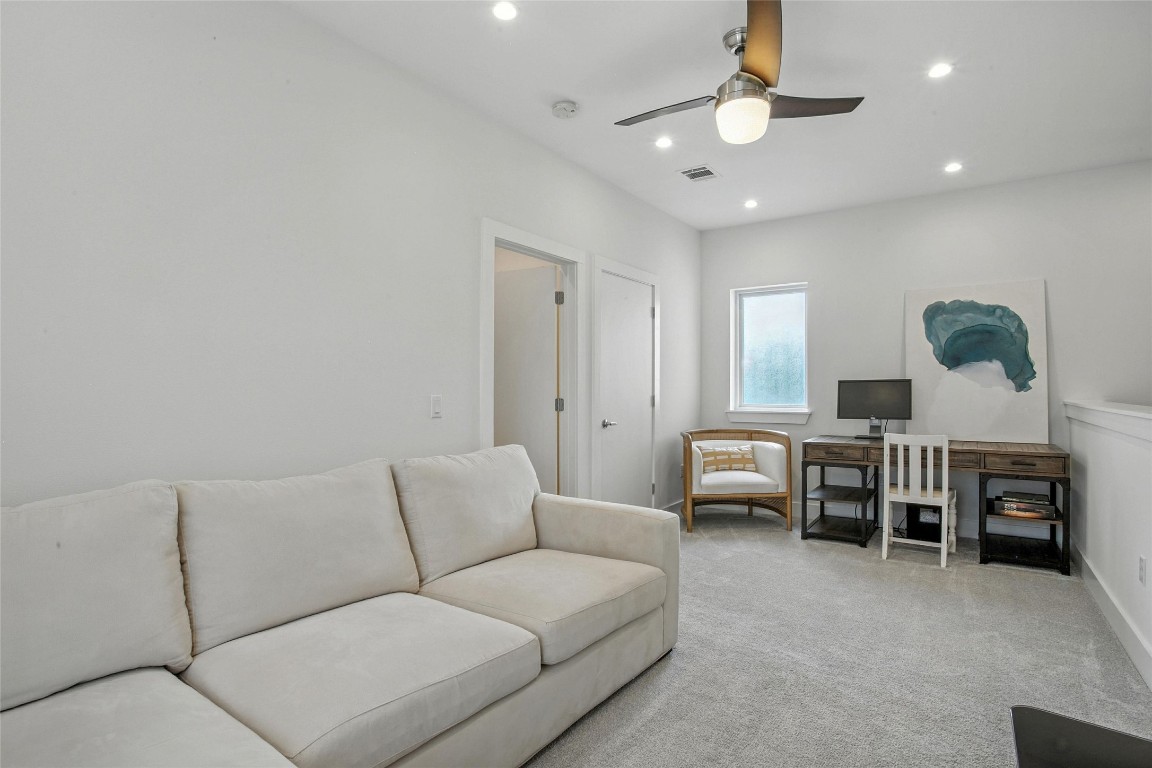 5402 Woodrow Avenue, Unit B Austin, TX 78756 - Photo 28 of 36 a living room with furniture