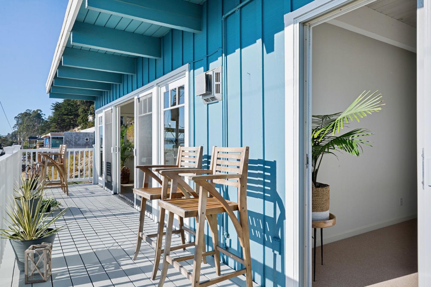 615 Beach Drive Aptos, CA 95003 - Photo 14 of 37 a view of balcony with chairs and potted plants