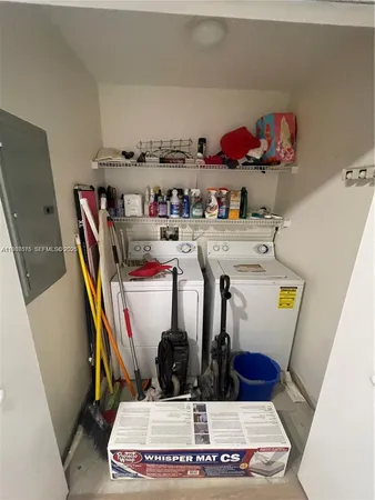 a view of a building from a balcony