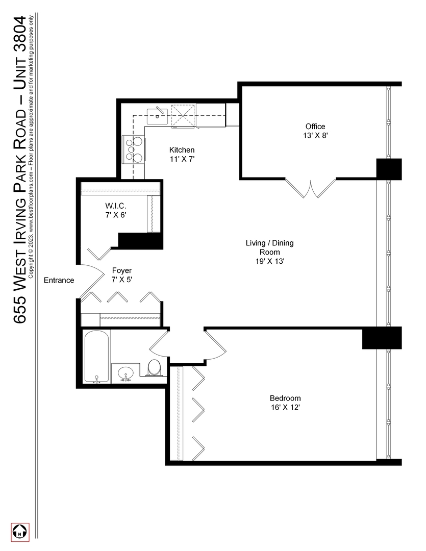 655 West Irving Park Road, Unit 3804 Chicago, IL 60613 - Photo 5 of 8 a picture of a open white and white refrigerator