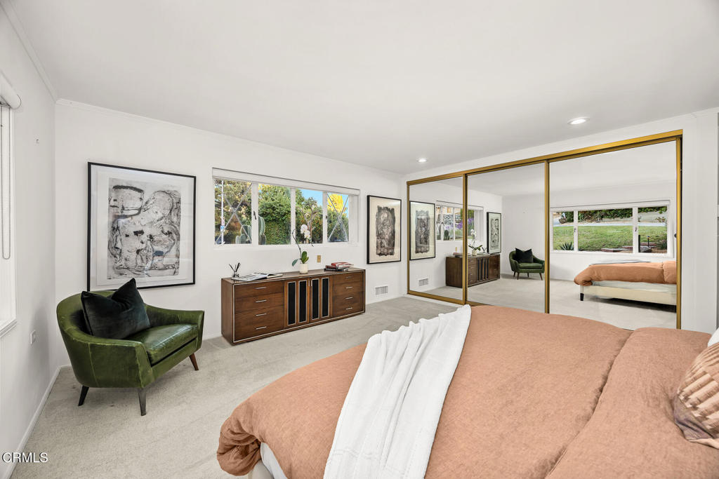 1620 Knollwood Drive Pasadena, CA 91103 - Photo 16 of 59 a bedroom with furniture and a large window