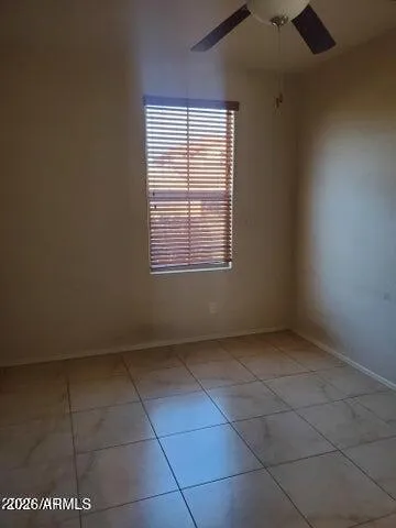 an empty room with a window