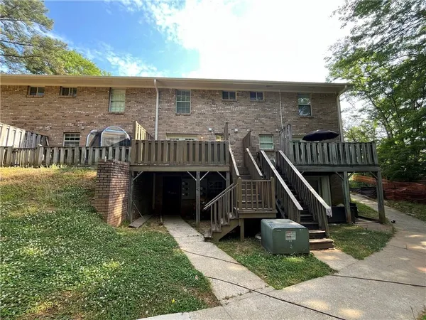 a view of a house with a deck
