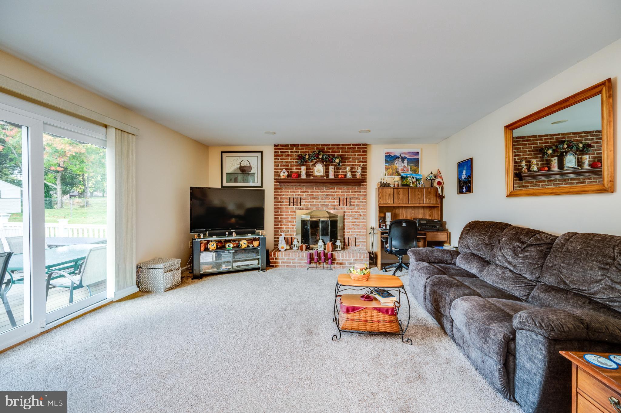 1052 Boeshore Circle Reading, PA 19605 - Photo 42 of 72 a living room with furniture a flat screen tv and a fireplace