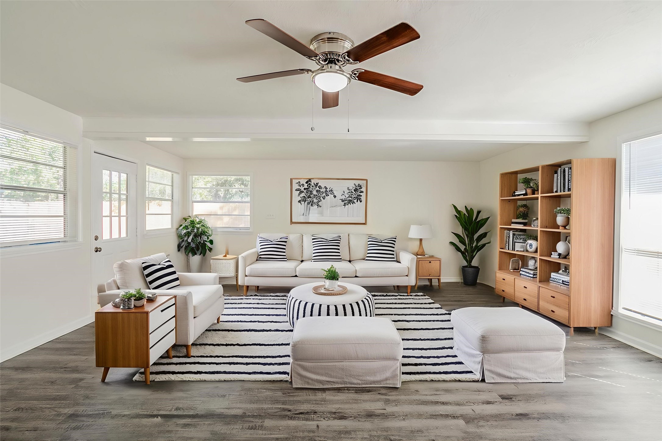 6434 Leader Street Houston, TX 77074 - Photo 7 of 46 a bedroom with furniture and a large window