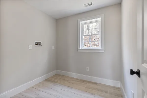 an empty room with a window