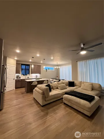 a view of entryway with wooden floor