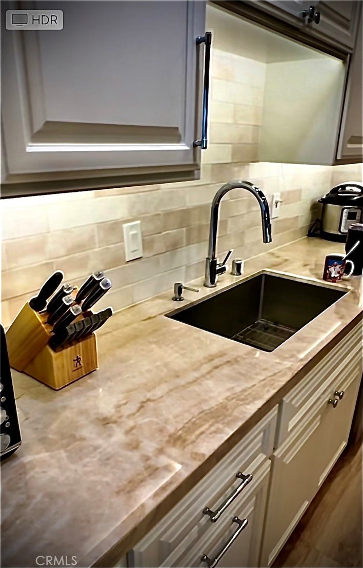 a close view of sink and tap