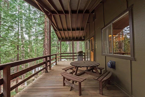 a view of a porch