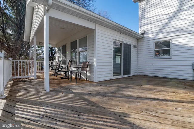 a view of a chairs with deck