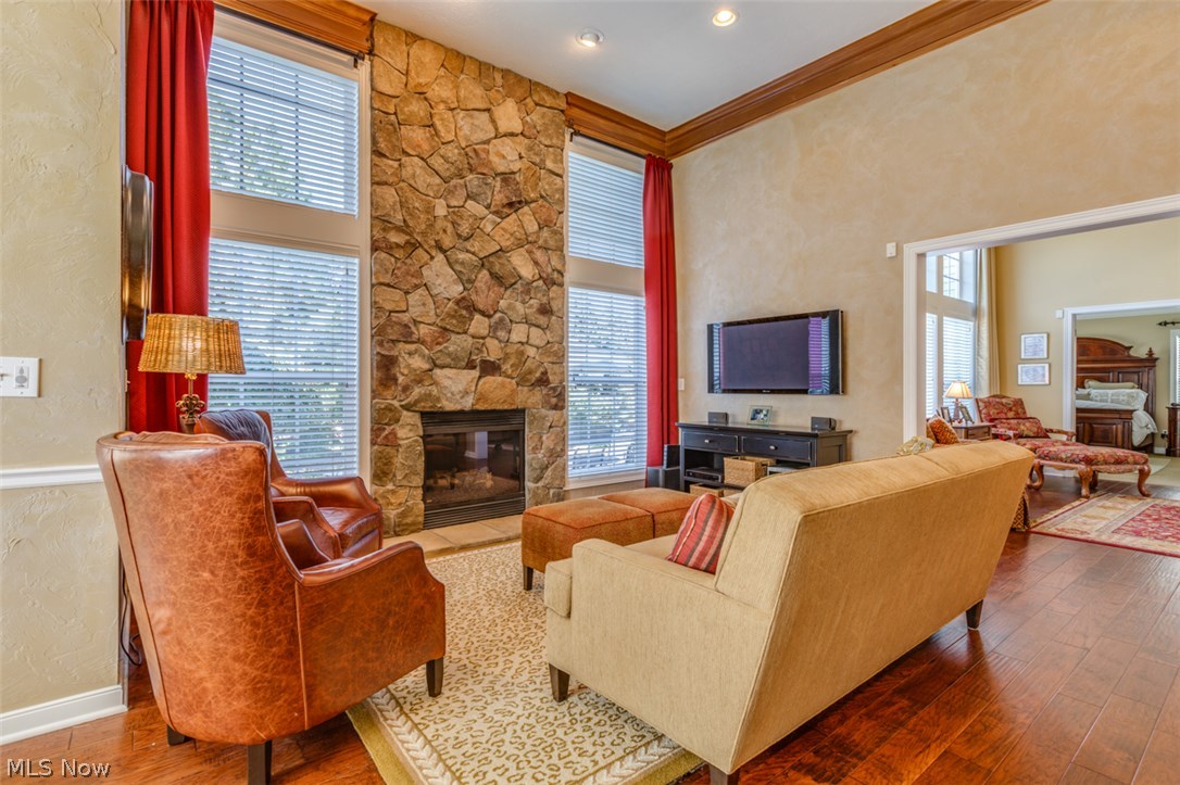 322 Burwick Road Cleveland, OH 44143 - Photo 24 of 25 Warm and inviting hearth room at the other end is the kitchen with the breakfast bar to the left of it is the breakfast room and to the right of it is the great room!
