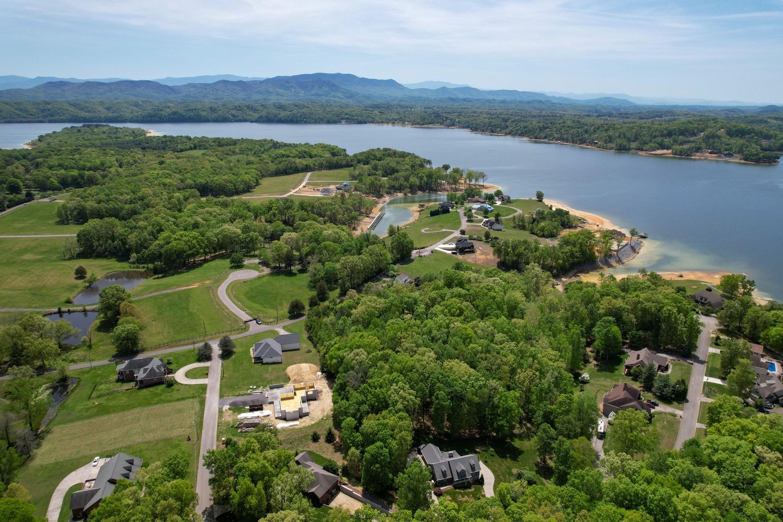 37 McCorkle Road White Pine, TN 37890 - Photo 13 of 21 an aerial view of a house with a garden and lake view