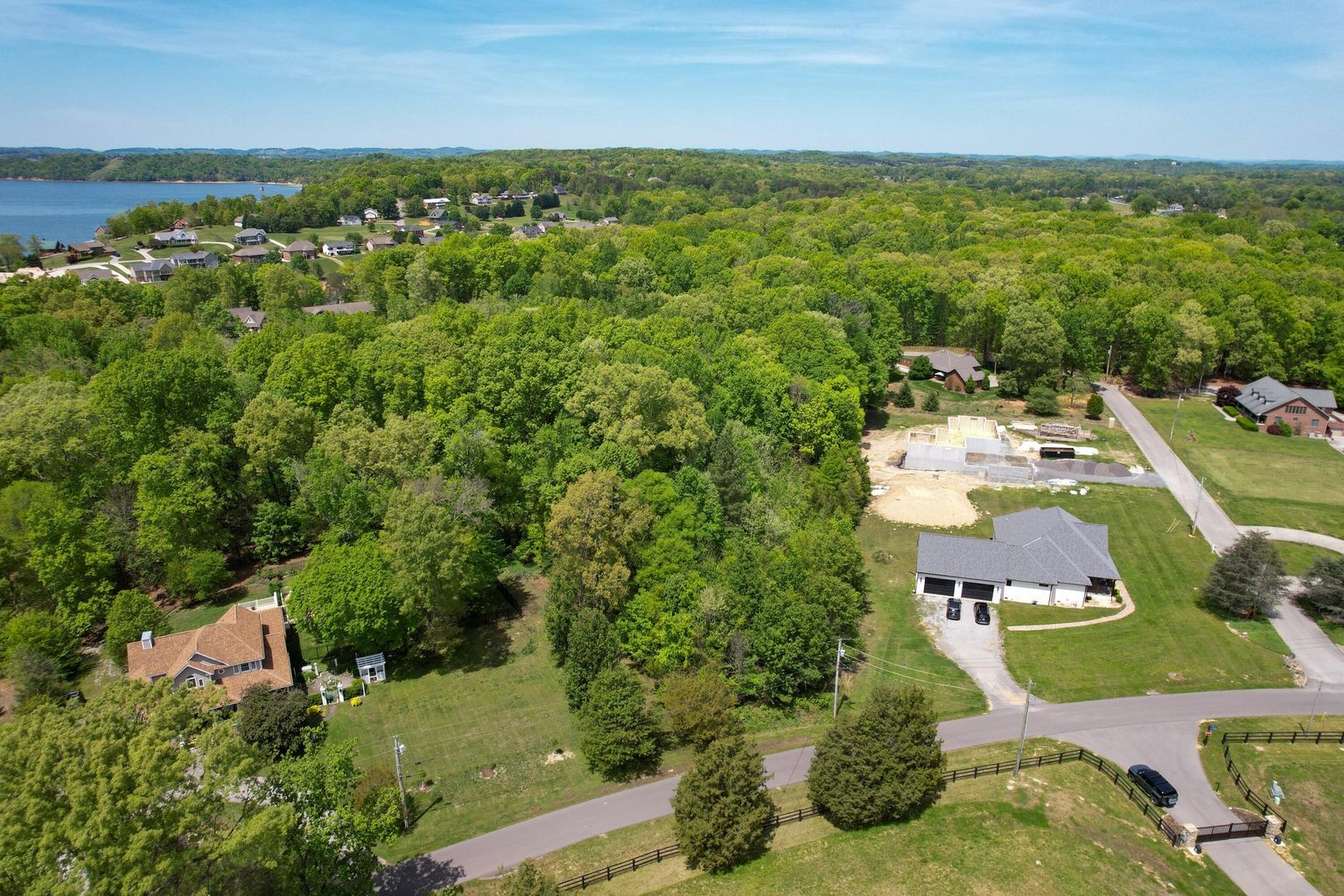 37 McCorkle Road White Pine, TN 37890 - Photo 5 of 21 an aerial view of a house with a yard and lake view