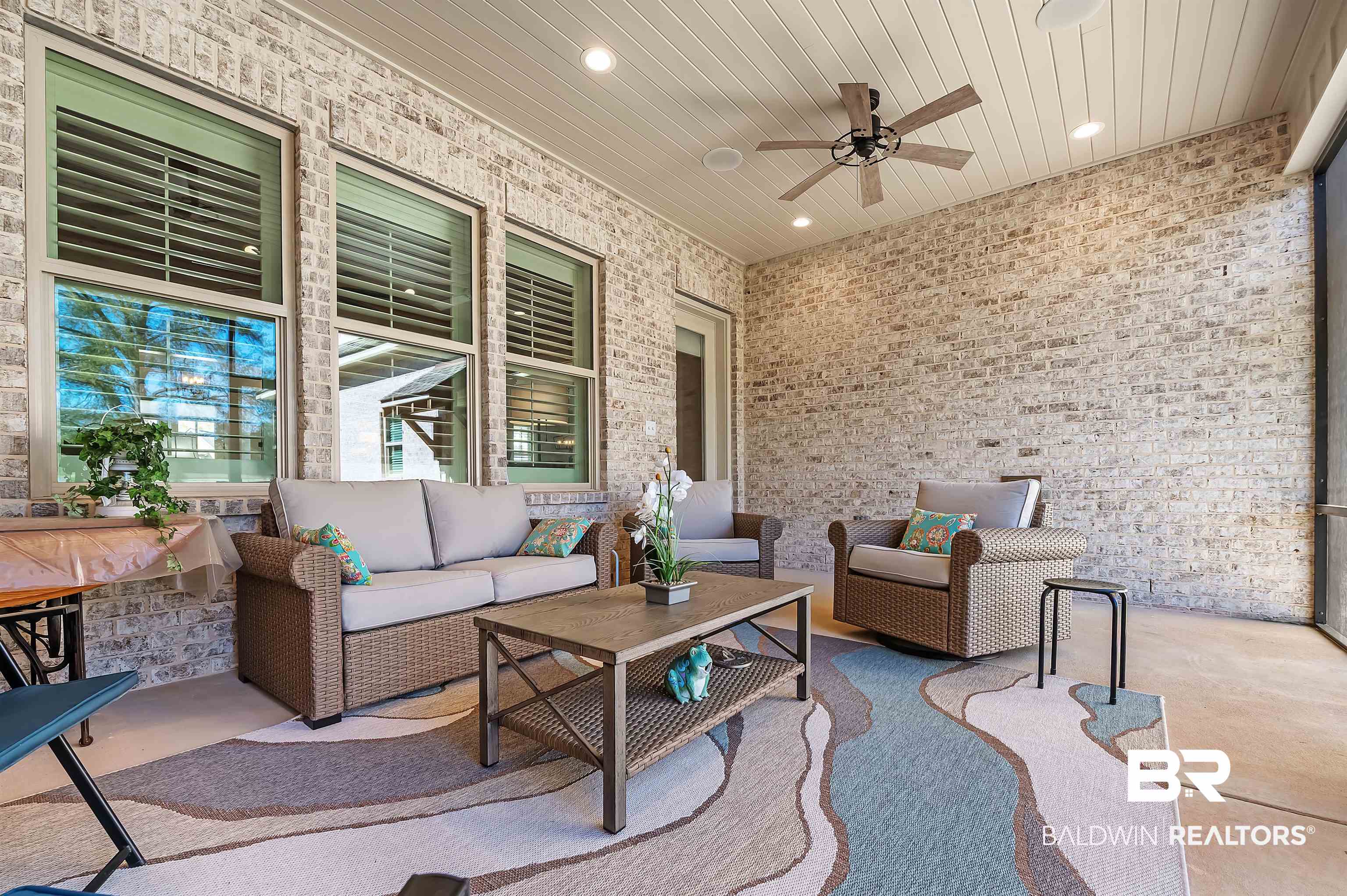 9144 Harvest Ridge Fairhope, AL 36532 - Photo 52 of 58 View of patio featuring an outdoor hangout area and ceiling fan