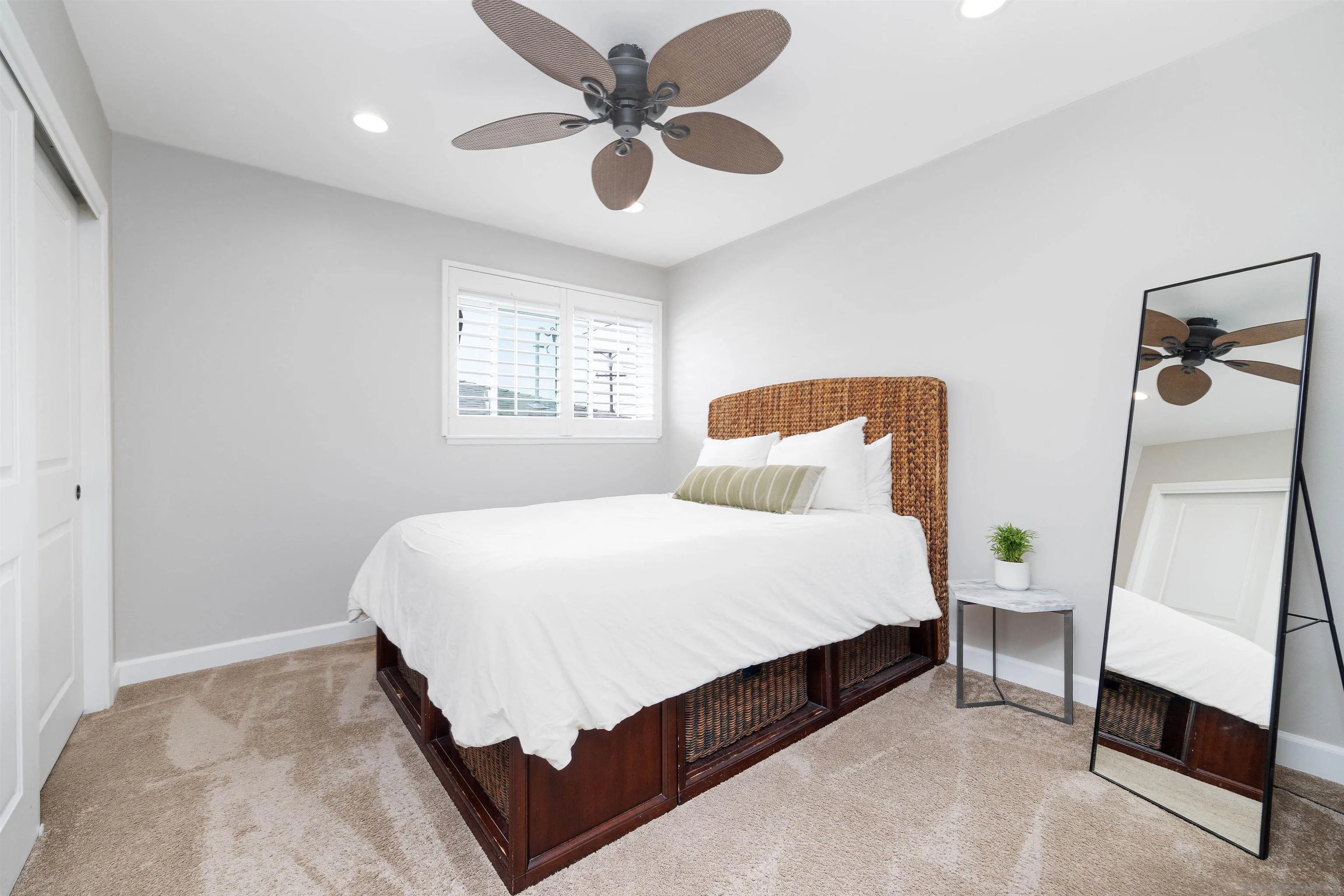 5775 Derk Drive La Mesa, CA 91942 - Photo 12 of 21 a bedroom with a bed and a chandelier