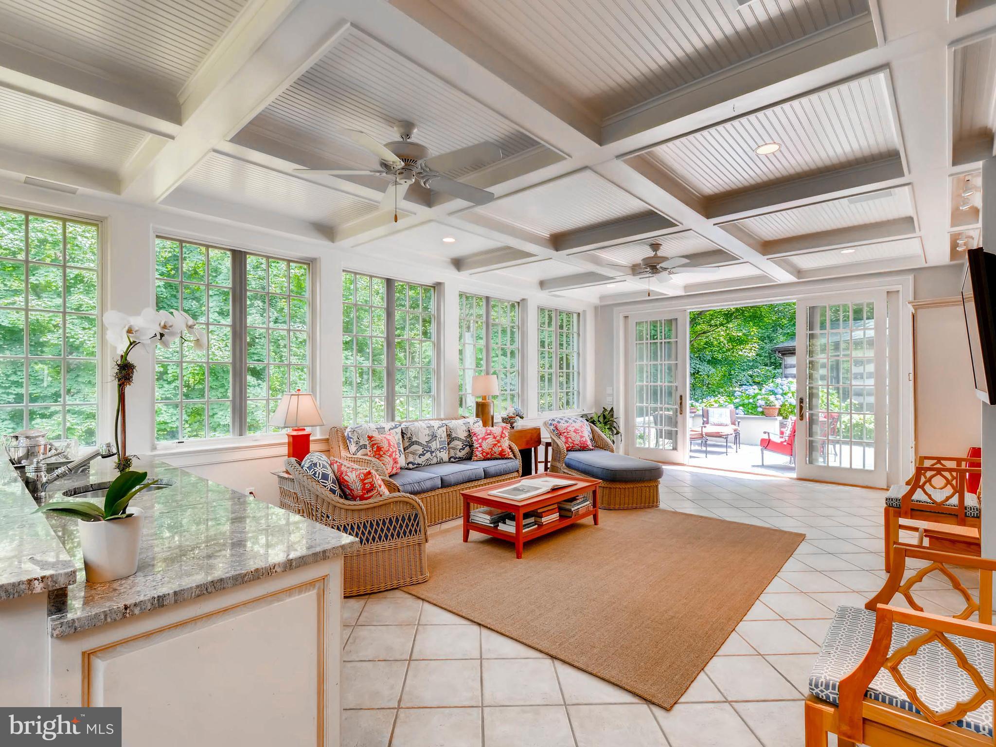 1201 Berwick Road Baltimore, MD 21204 - Photo 12 of 30 Sunroom - coffered ceiling, bead board detail