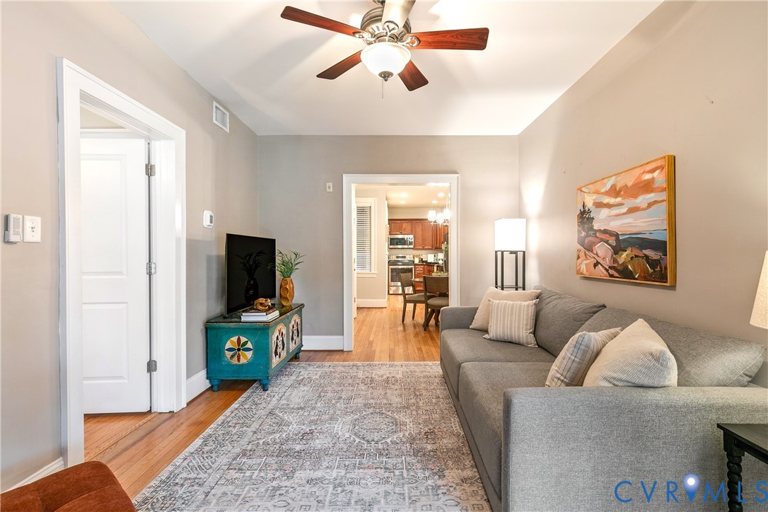601 Roseneath Road, Unit U1 Richmond, VA 23221 - Photo 7 of 36 Living area featuring wood-finish flooring, light