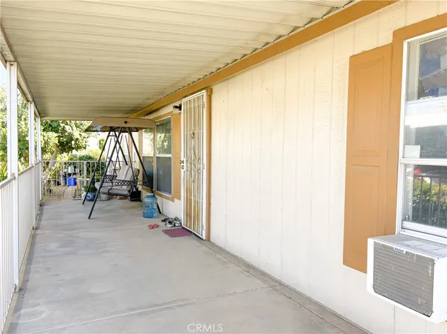 a view of yard with seating space