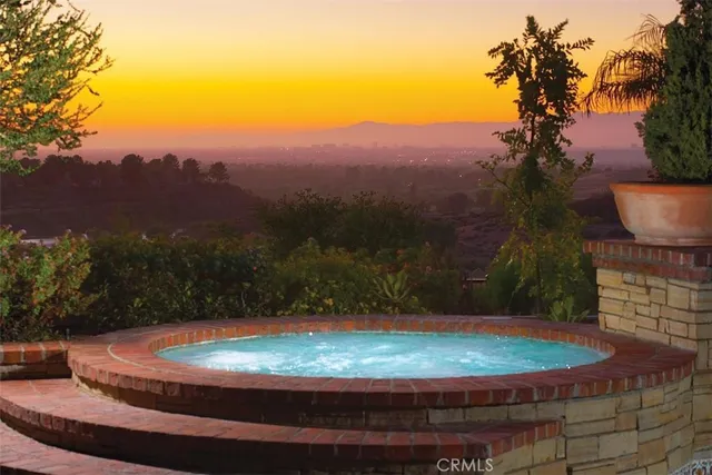 a view of a fountain in the middle of a house