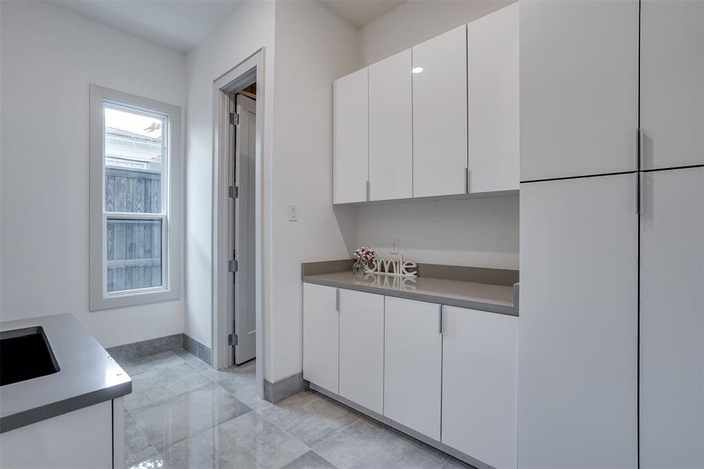 3732 Valley Ridge Road Dallas, TX 75220 - Photo 22 of 35 Kitchen with white cabinetry and modern cabinets