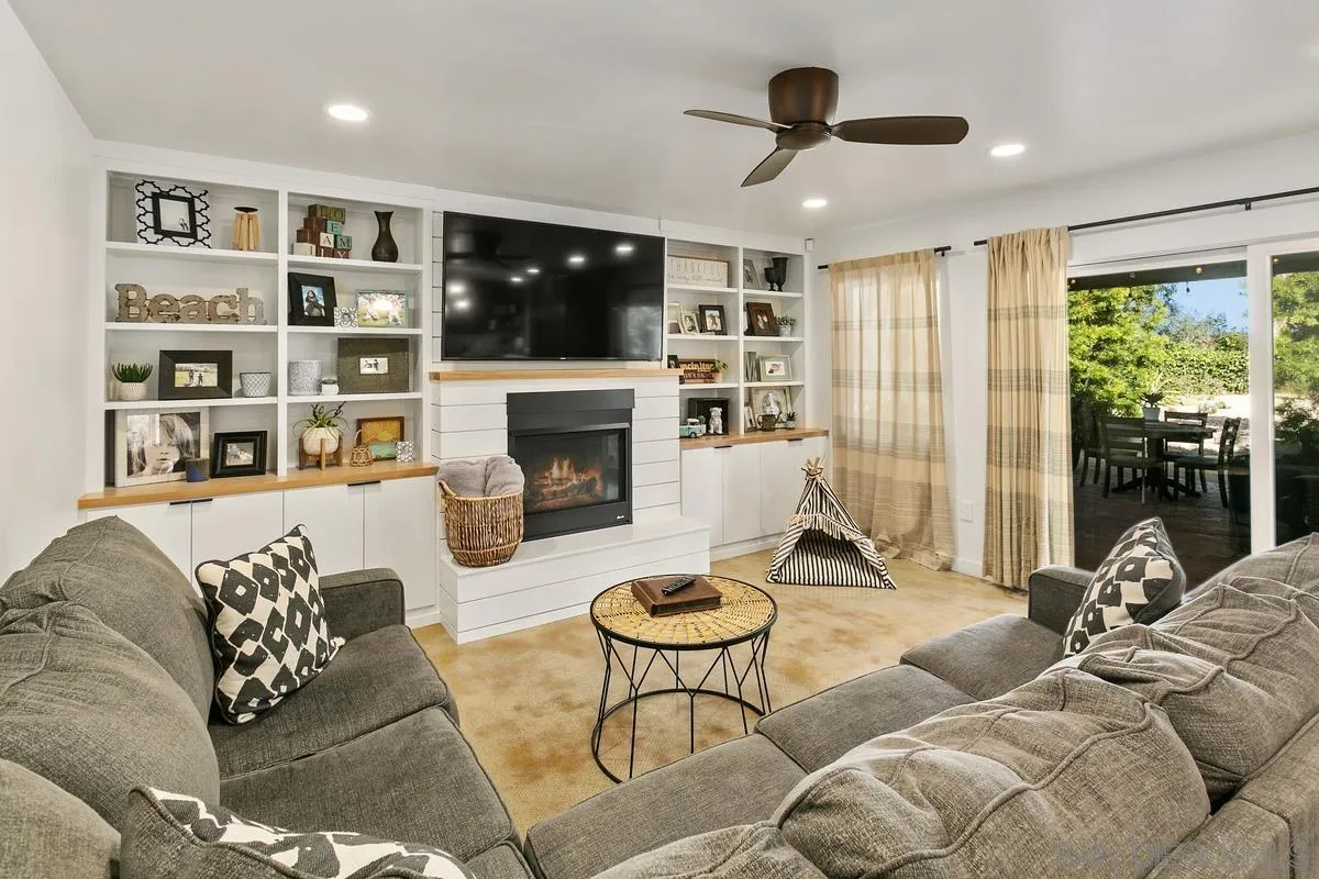 2815 Jacaranda Avenue Carlsbad, CA 92009 - Photo 11 of 30 a living room with furniture and a fireplace