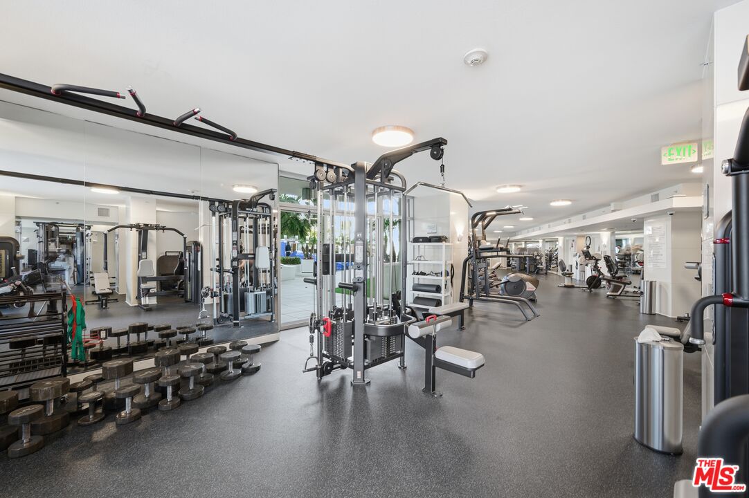 13700 Marina Pointe Drive, Unit 318 Marina del Rey, CA 90292 - Photo 62 of 75 a view of a room with gym equipment