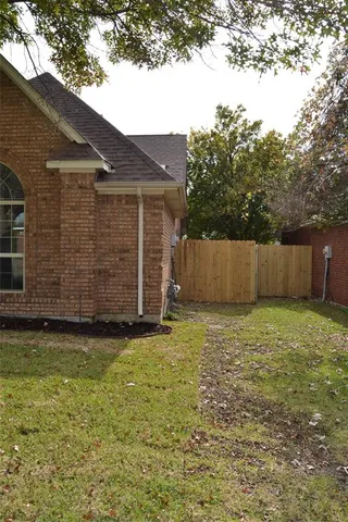a backyard of a house