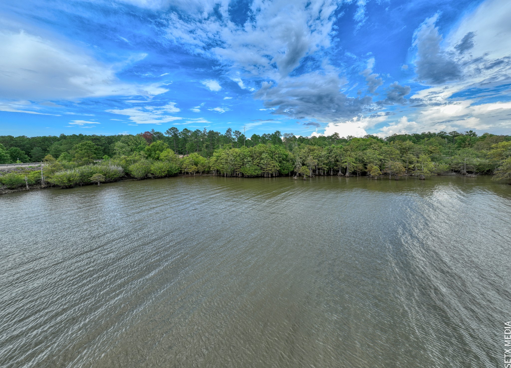 22157 Fm 83 Bronson, TX 75930 - Photo 13 of 17 a view of a lake with a mountain in the background