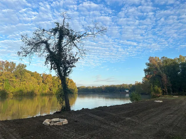 a view of a lake with a mountain