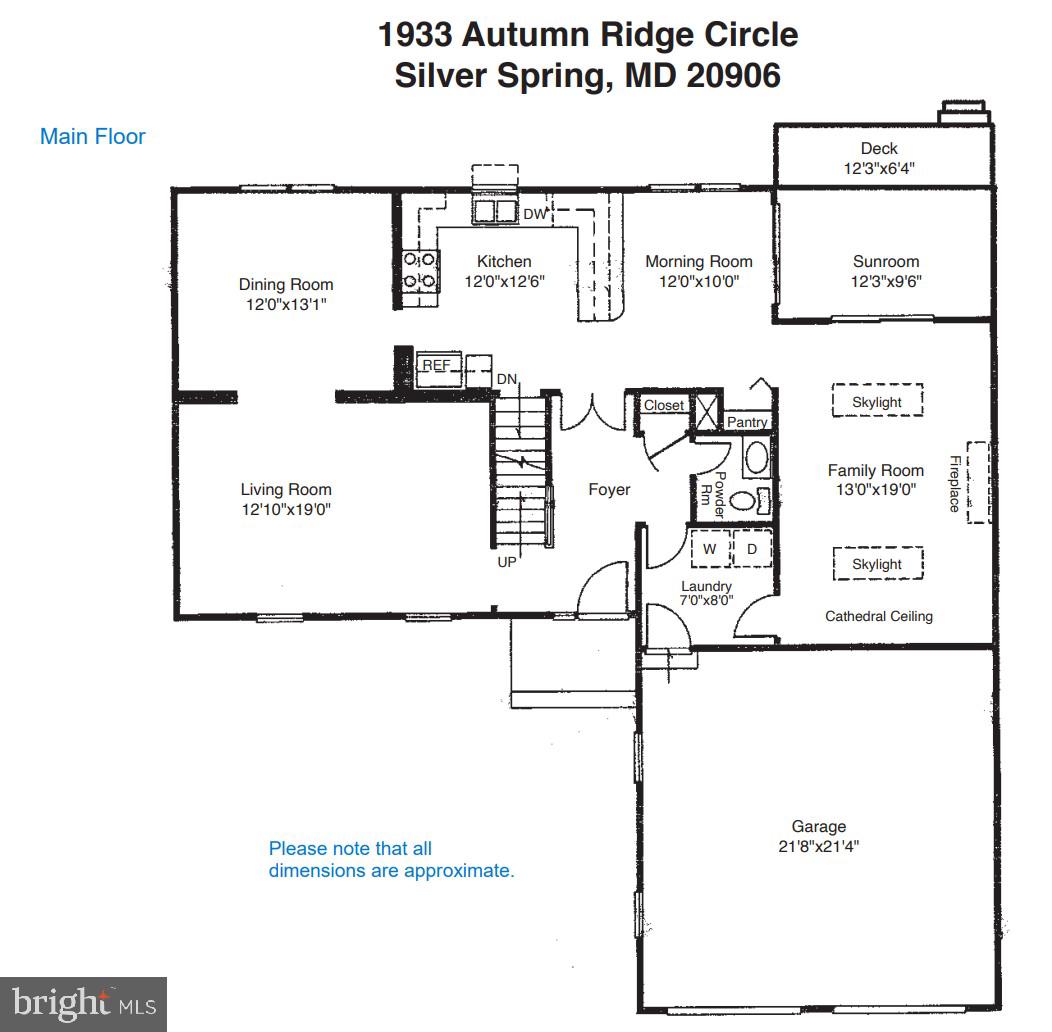 1933 Autumn Ridge Circle Silver Spring, MD 20906 - Photo 27 of 28 Main Level Floor Plan