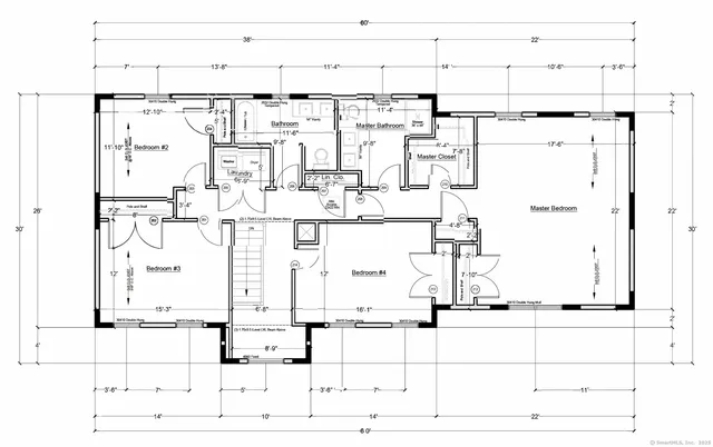 a view of a white house and a large window