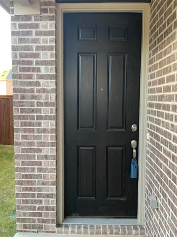 a view of front door