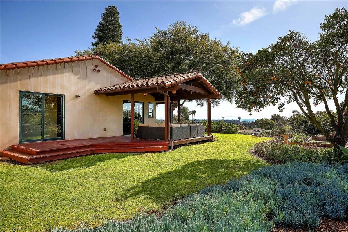 1455 Holiday Hill Road Goleta, CA 93117 - Photo 35 of 64 Side deck and lawn