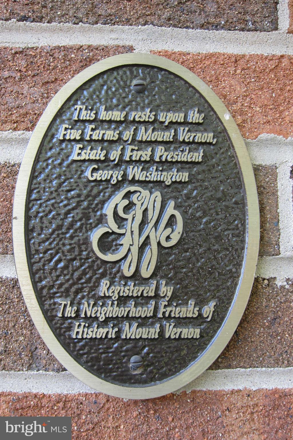 8642 Gateshead Road Alexandria, VA 22309 - Photo 2 of 20 Mt Vernon Manor Marker on House