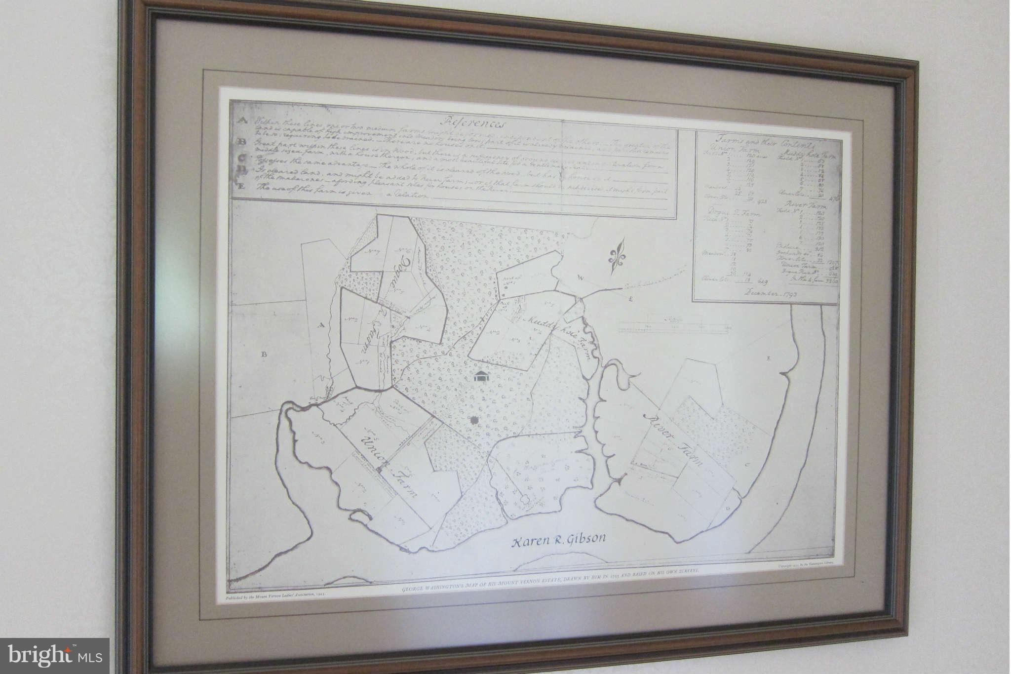 8642 Gateshead Road Alexandria, VA 22309 - Photo 3 of 20 Map of George Washington's property,house position