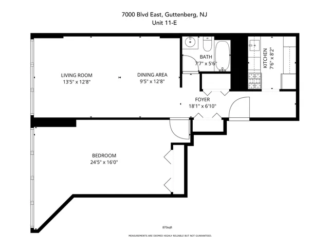 $368,000 | 7000 Boulevard East, Unit 11E, Guttenberg, NJ 07093