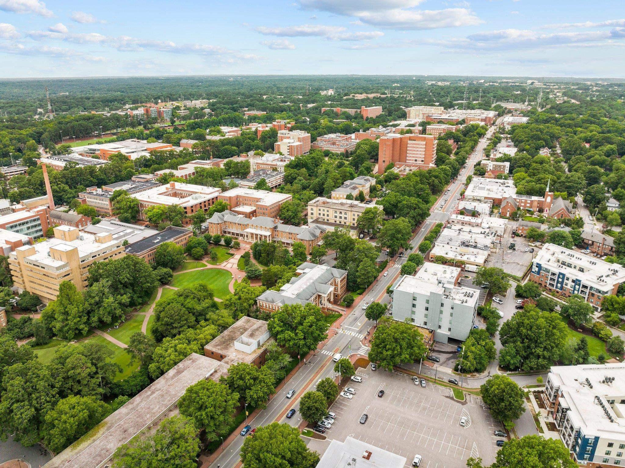 29 Enterprise Street, Unit 204 Raleigh, NC 27607 - Photo 8 of 11 an aerial view of residential building with parking space