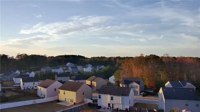 an aerial view of multiple house