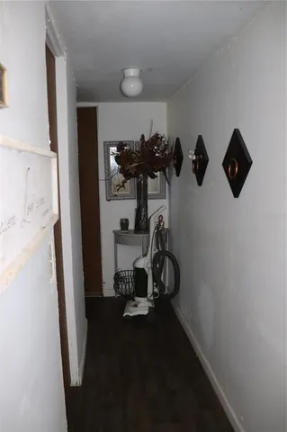 a view of a closet with storage