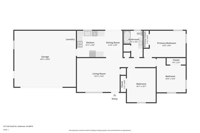 $209,900 | 311 Fall Creek Drive, Anderson, IN 46013