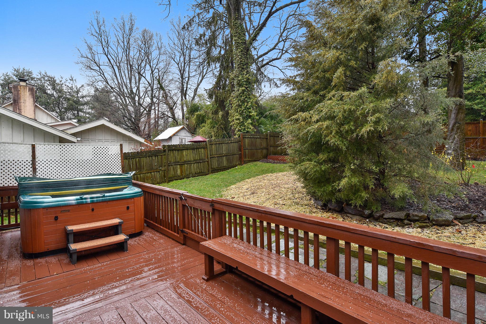 4016 Roberts Road Fairfax, VA 22032 - Photo 25 of 29 Deck w/Hot tub overlooking fenced yard