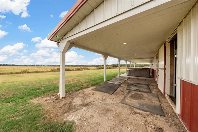 a view of an ocean & beach