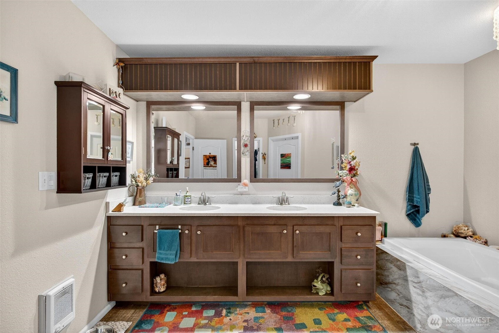 2 Crow Lane McCleary, WA 98557 - Photo 17 of 36 a bathroom with a sink a vanity and a mirror