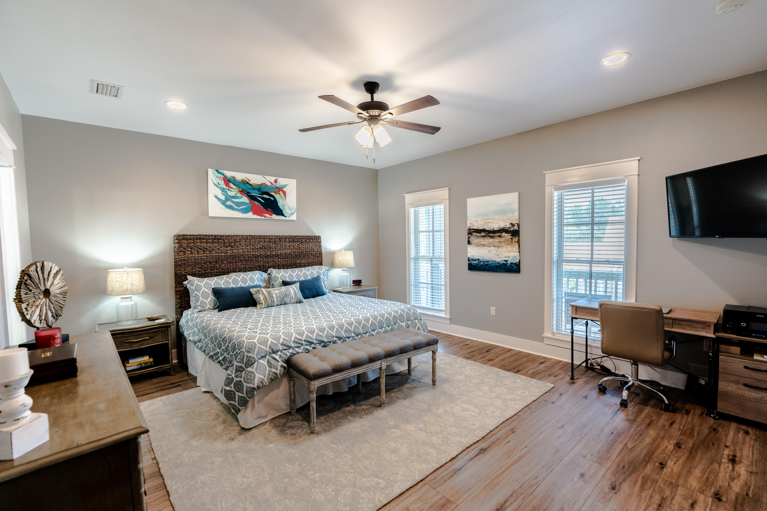 11 West Willow Mist Road Inlet Beach, FL 32461 - Photo 15 of 45 a bedroom with a bed and a desk